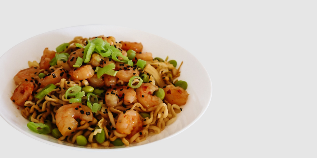 Garlic shrimp noodles