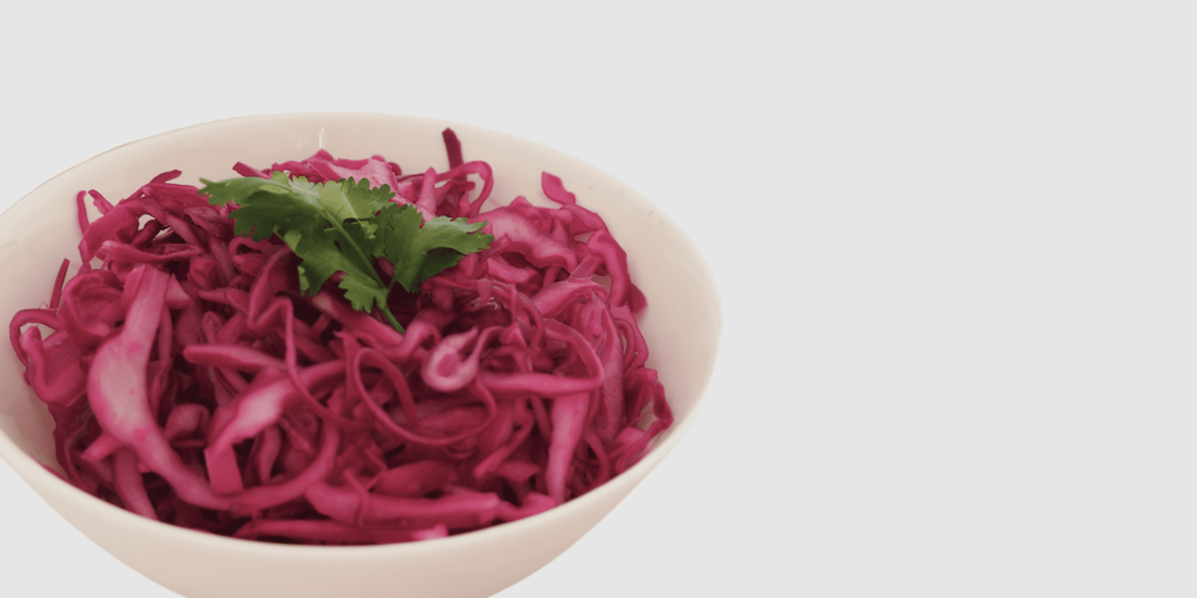 Ginger-marinated red cabbage